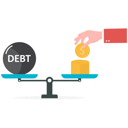 Money and debt balancing  Illustration