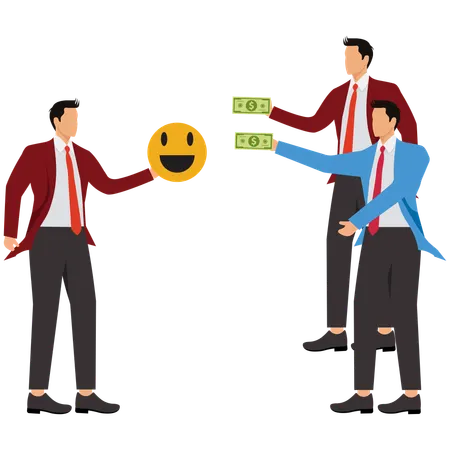 Money Buys Happiness And Joy  Illustration