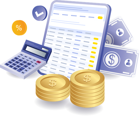 Money Calculation  Illustration