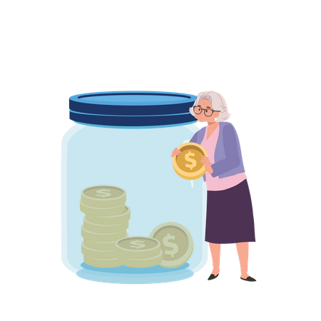 Money Collection and Financial Planning  Illustration