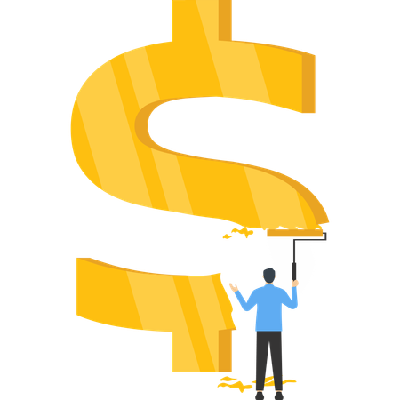Money-complete business growth  Illustration