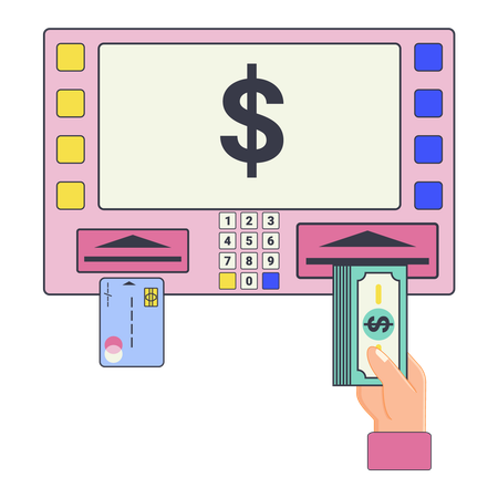 Money Deposit  Illustration