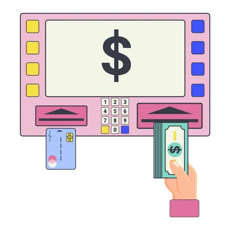 Money Deposit  Illustration