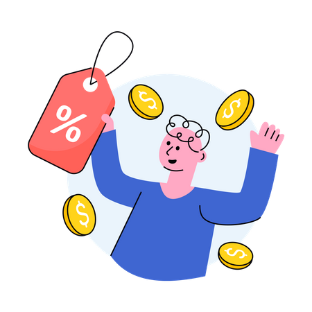 Money Discount  Illustration