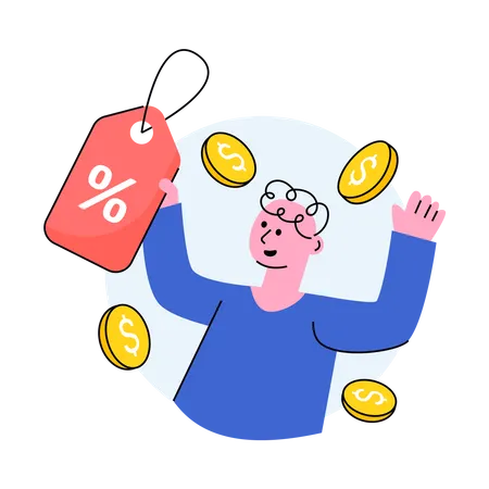 Money Discount  Illustration