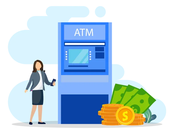 Money Dispenser  Illustration