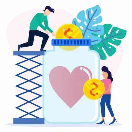 Money Donate  Illustration