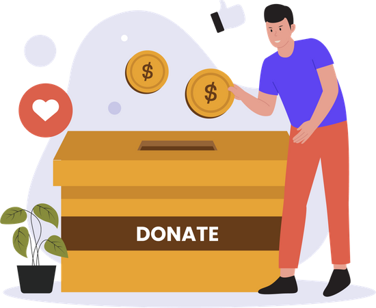 Money donation  Illustration