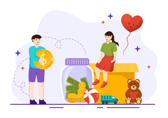 Money Donation  Illustration