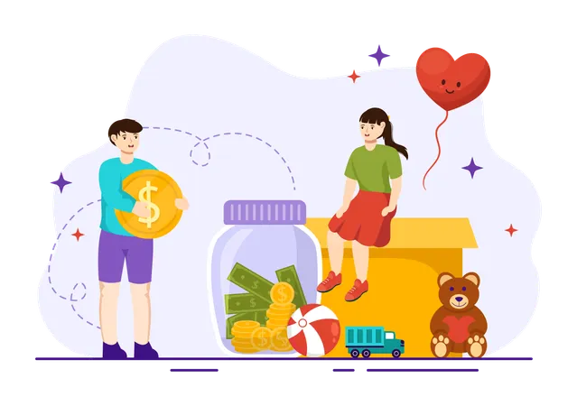 Money Donation  Illustration