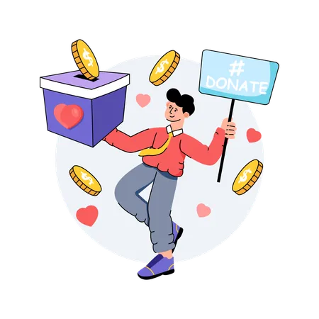 Money Donation  Illustration