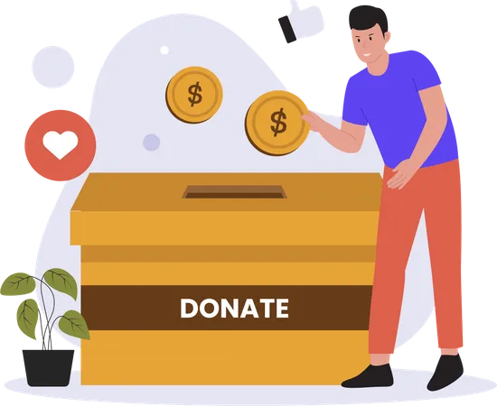 Money donation  Illustration