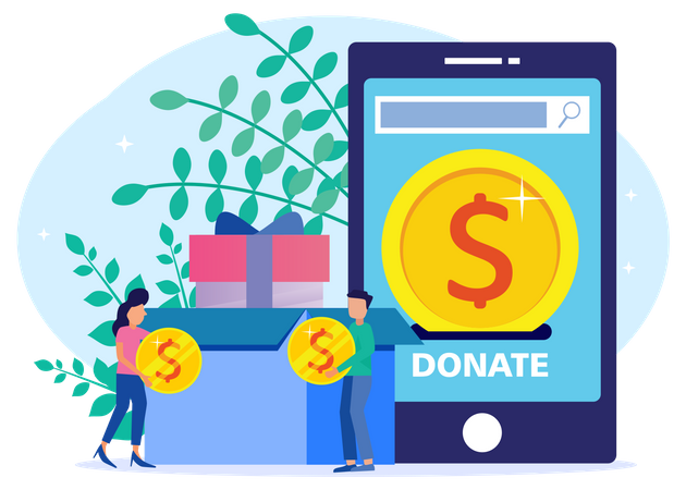 Money Donation  Illustration