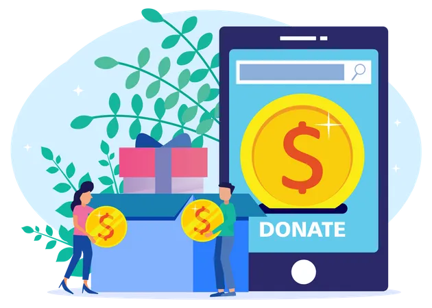 Money Donation  Illustration