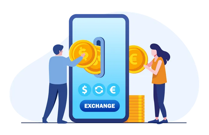 Money Exchange  Illustration
