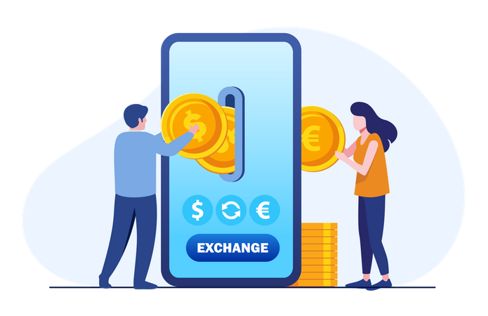 Money Exchange  Illustration