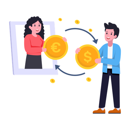 Money Exchange  Illustration