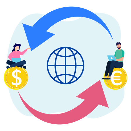 Money Exchange  Illustration