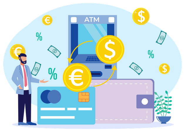 Money Exchange  Illustration