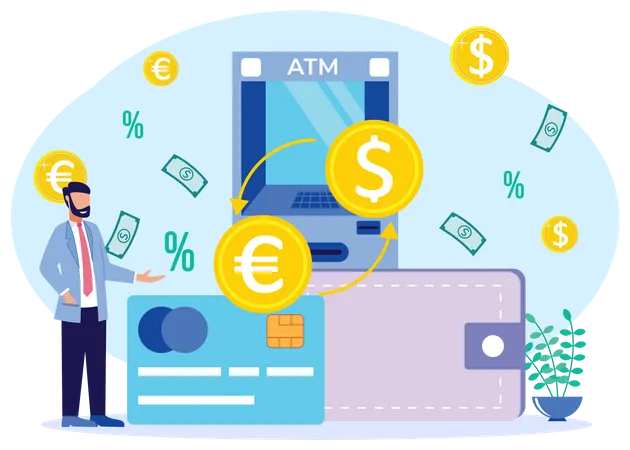 Money Exchange  Illustration