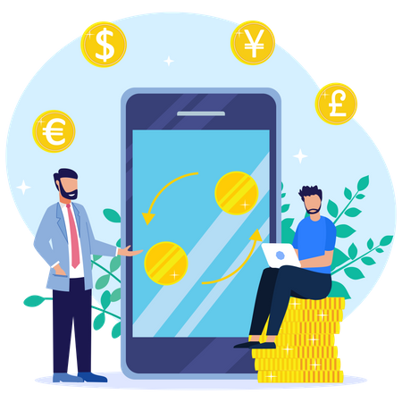 Money Exchange  Illustration