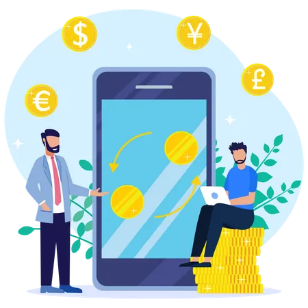 Money Exchange  Illustration