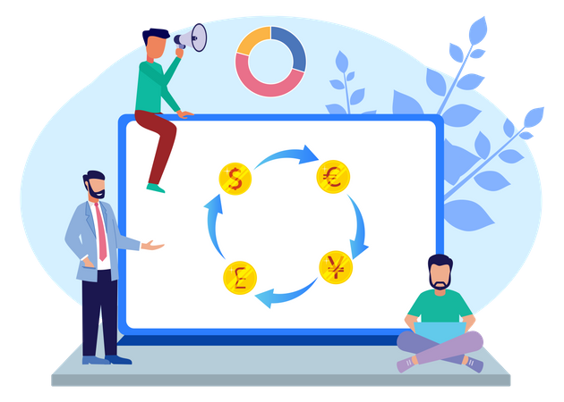 Money Exchange  Illustration