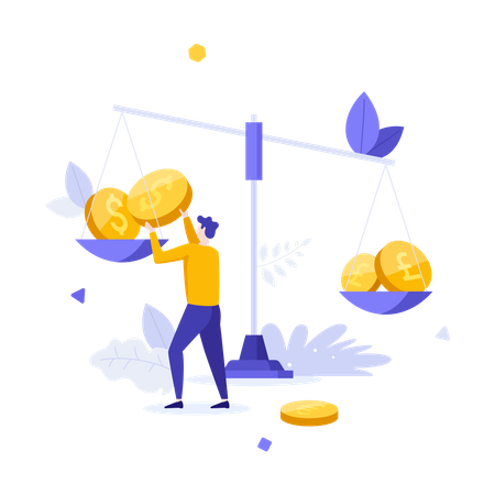 Money exchange rate  イラスト