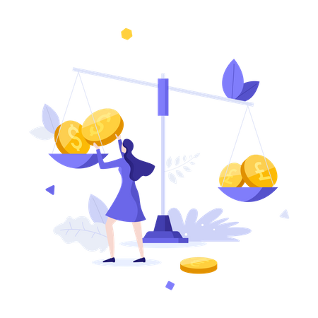 Money exchange rate  イラスト