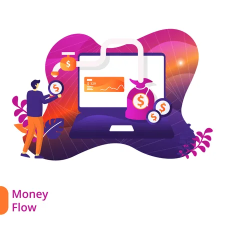 Money Flow  Illustration