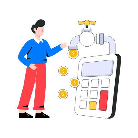 Money Flow  Illustration