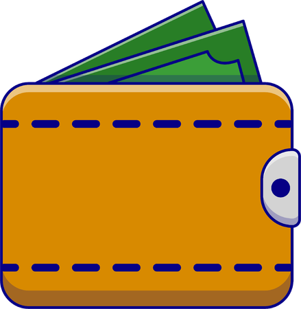 Money In Wallet  Illustration