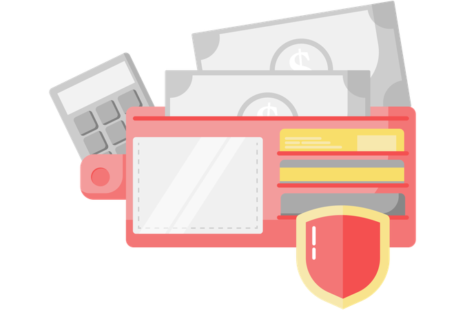 Money in wallet  Illustration