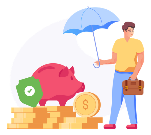 Money Insurance  Illustration