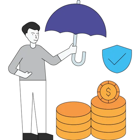 Money Insurance  Illustration