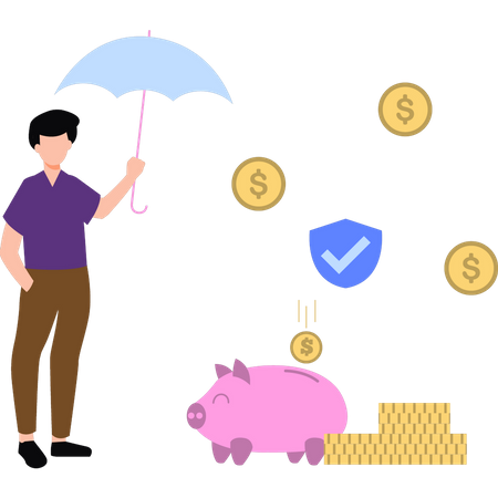 Money insurance  Illustration