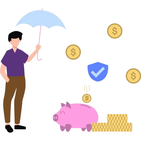 Money insurance  Illustration