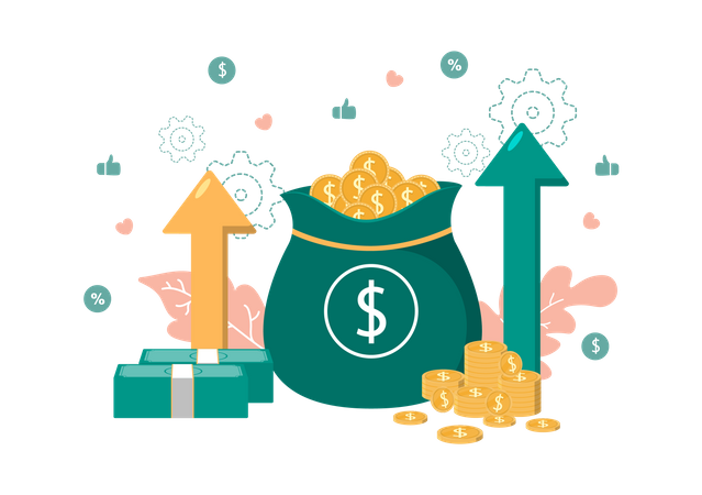 Money Investment Growth  Illustration