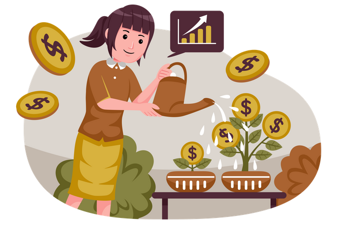 Money investment in business  Illustration