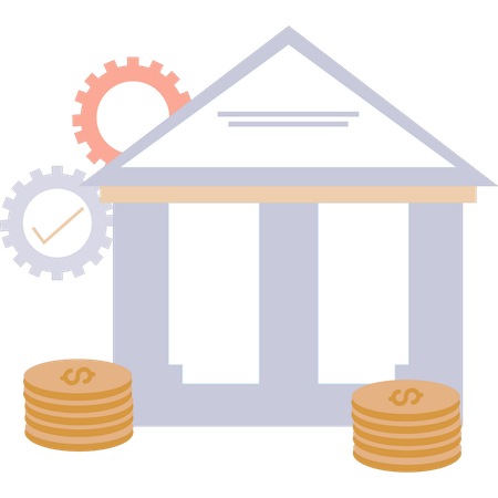 Money is safe in the bank  Illustration