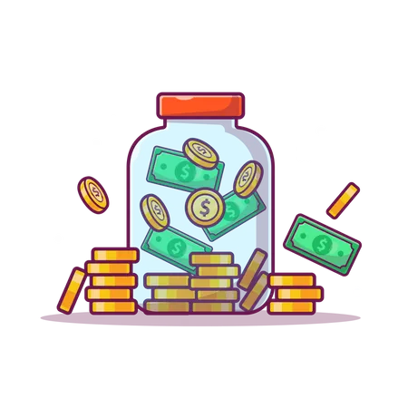 Money jar Illustration