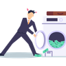 free money laundering illustrations