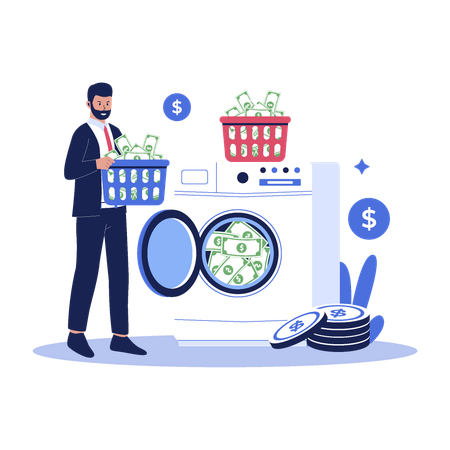 Money Laundering Schemes  Illustration