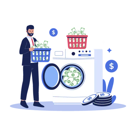 Money Laundering Schemes  Illustration