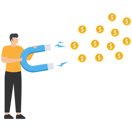 Money magnet  イラスト