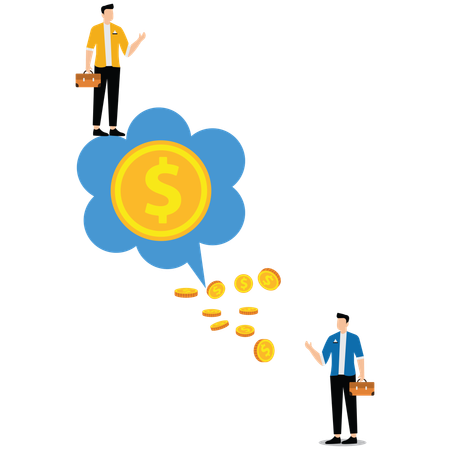 Money Making Advice or Investment Guidance  Illustration