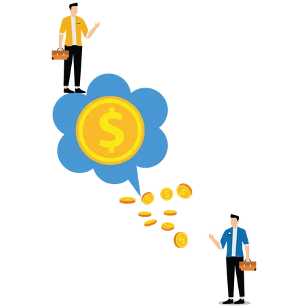 Money Making Advice or Investment Guidance  Illustration