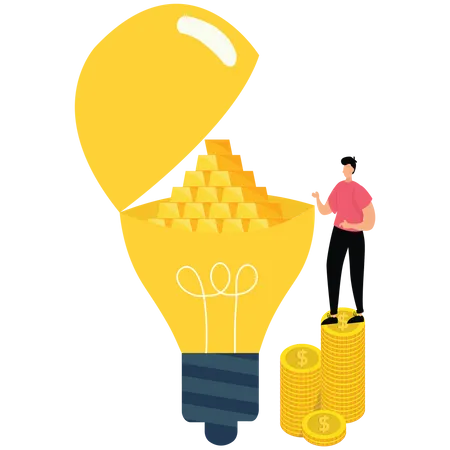Best Money making ideas Illustration download in PNG & Vector format