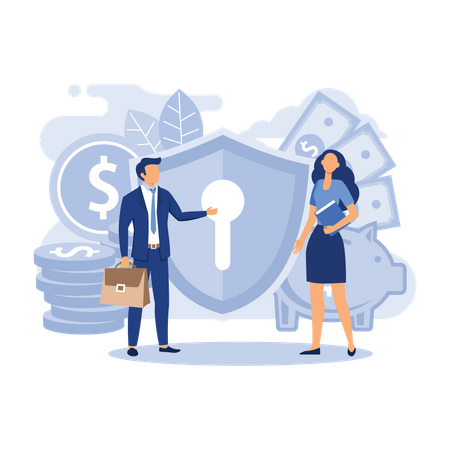 Money protection  Illustration