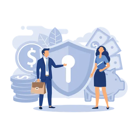 Money protection  Illustration